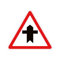Дорожній знак 1.22 Перехрещення з другорядною дорогою
