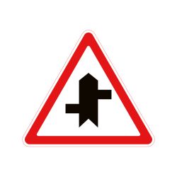 Дорожній знак 1.23.4 Прилягання другорядної дороги