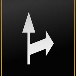 Трафарет для дорожньої розмітки 1.18 "Комбінована стрілка"