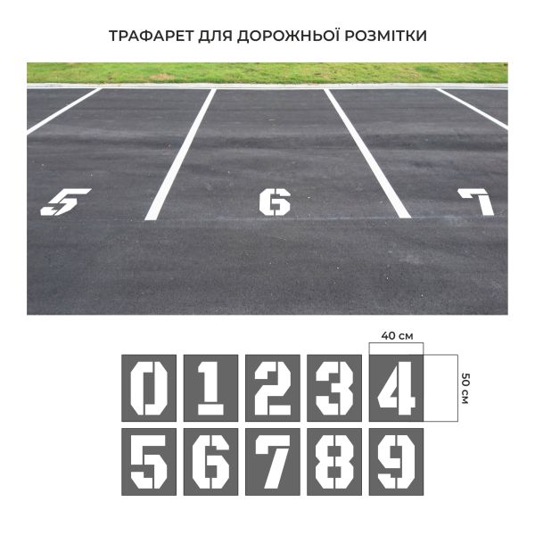 Цифри для дорожньої розмітки