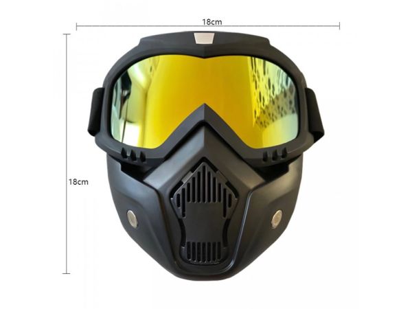 Защитные очки Unisex, ветрозащитные, с фильтром для рта